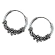 12mm Bali Hoop Earrings Sterling Silver