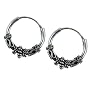 12mm Bali Hoop Earrings Sterling Silver