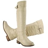 Produkt-Bild: JANE KLAIN Damen Winter Schlupf-Stiefel, Overknee, ice creme weiss