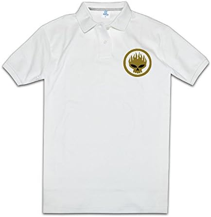 Men's Flaming Head Skeleton Skull Polo Shirts For Men