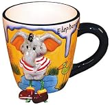 ZooBuds Dancing Feet 8 Ounce Cup with Hand Painted Elephant Design
