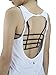 QK Womens Yoga Sport Bra Light Support Strappy And Open-Back Bra Performance