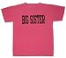 Riverstone Goods Big Sister (Block Letters) Youth Pigment Dyed Short Sleeve T-Shirt (Pink, Youth Small)