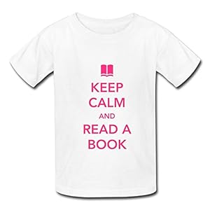 Lovely Crew Neck Keep Calm Read Book Children T Shirts