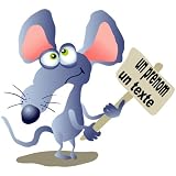 sticker souris avec pancarte 66 cm x 60 cmpar TATOUTEX