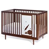 Muu Ray Crib - Hazelnut with White Panel