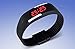 Fanmis Simple Black Gel Rubber Bracelet Touch Screen LED Digital Display Unisex Sports Watch
