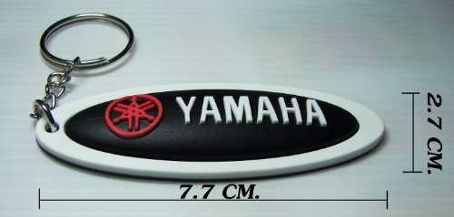 Yamaha Rubber Keychain / Keyring Black White