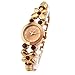 THAITIME Womens Ladies Bronze Stainless Watches Butterfly Bracelet with Gem Elegant Waterproof Wrist Watches