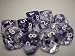 Chessex Dice Sets: Nebula Black with White - Ten Sided Die d10 Set (10)