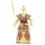 Ivory Effect Samurai Holding Spear