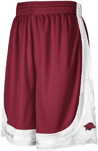 Arkansas Razorbacks Adult 10" Inseam College Team Spirit Basketball Shorts By Adidas