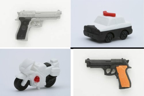 Iwako: Japanese Eraser / Toy / Police Set / 4PCS