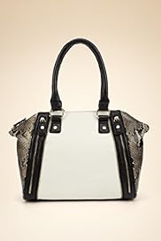 Limited Collection Snakeskin Design Zip Tote Bag