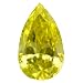 0.34 Ctw Canary Yellow Color Pear Cut Loose Diamond