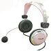 Pink Headphones With Flexible Microphone