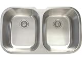 Undermount 16-Gauge Stainless Steel Double-Bowl Kitchen Sink
