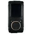 Microsoft 2nd Generation Zune 4GB 8GB Premium Black Leather Carrying Case With Rotating Belt Clip And Built-In Screen Protector