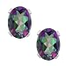 2.00 Ct Vs Oval 7X5mm Mystic Topaz .925 Sterling Silver Earrings