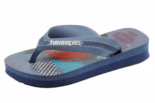 Havaianas Max Cars Flip Flop (Toddler/Little Kid),Blue/Navy,25/26 BR (9-10 M US Toddler)