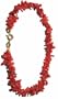 Coral Bracelet Italian Mediterranean 14k Gold Spring Ring and End Cups