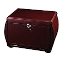 Mele & Co. Odessa Drop Front Jewelry Box inMahogany Finish , 12" x 7 3/4" x 8"