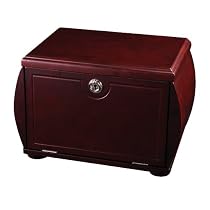 Mele & Co. Odessa Drop Front Jewelry Box inMahogany Finish , 12" x 7 3/4" x 8"