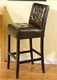 Hampton Brown Leather Bar Stool (Brown) (43"H x 22"W x 17"D)