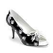 Sexy Peep Toe Pumps 3 Inch High Heel Shoes Skull & Crossbones Gothic Accessory
