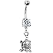 Crystalline Gem Turtle Belly Ring