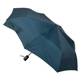 Totes Titanium Auto-Open/Close Umbrella, Denim
