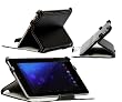 NAVITECH - Funda Cuero Sint�tico Color Negro Con Atril Ajustable Para El Google Nexus 7 Tablet android para Asus (con funci�n autom�tica descanso/activaci�n)