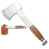 KA-BAR Leather Handle Hatchet, Leather Sheath