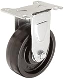 RWM Casters VersaTrac 27 Series Plate Caster, Rigid, Phenolic Wheel, Ball Bearing, 300 lbs Capacity, 4 Wheel Dia, 1-1 4 Wheel Width, 5-1 4 Mount Height, 3-3 4 Plate Length, 2-5 8 Plate Width