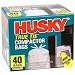 Husky HK18WC040W 18-Gallon True Tie Compactor Bags, 40 Count
