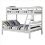 Walker Edison Twin/Double Solid Wood Bunk Bed, White from Walker Edison