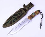 Yes4All MH-H150 Tactical Hunting Survival Fixed Blade Knife +Nylon Sheath w/ intergrated compass - ²H7I8Z