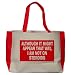 ALTHOUGH IT MIGHT APPEAR THAT WAY, I'M NOT ON STEROIDS Large BELLA TOTEBAG w/ pockets...