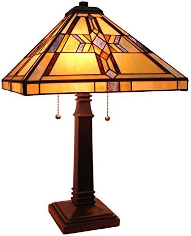 M1618 232 Glass Cuts Tiffany Table Lamp, 16 x 25