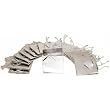 20 Silver Tote Bags Metallic Shopping Gift Displays 4.5"