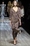 $2570 New MISSONI Beige Purple Stretchy Wrap Dress 42 8