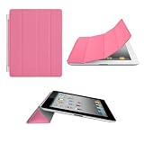 Magnetic Protective Flip Smart Cover Skin Case Stand for iPad 2 in Pink