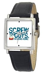 South Park Men's D1576S015 Manilla Collection Cartman Black Leather Watch