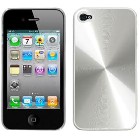 Mobilizers: Disc Series Hard Back Case Cover For Apple iPhone 4 4G HD - SILVER
