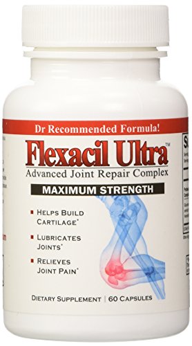 Flexacil Ultra - (3 bottles, 60 caps each) The Most Advanced Joint Repair and Pain Relief Formula - Premium Grade Glucosamine, Chondroitin, MSM, Hyaluronic acid and Omega 3 Fish Oil - Highest Potency Combination