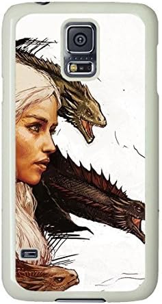 Samsung Galaxy S5 Case, Galaxy S5 Case - Slim Fit Hard Case for Samsung Galaxy S5 Khalessi And Dragons Anti-Scratch White Hard Back Case for Samsung Galaxy S5