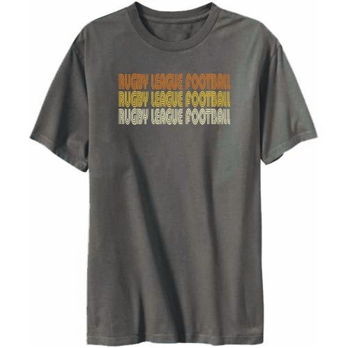 T-Shirt Mens Dark Silver " Rugby League Football  "