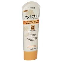 Aveeno Active Naturals Continuous Protection Sunblock Lotion, SPF 55 , 3-Ounce (Pack of 2)