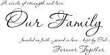 A circle of strength Our Family Founded On Faith joined in love kept by God vinyl wall sayings lettering