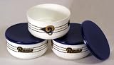 St. Louis Rams NFL 3-piece Plastic Bowl Set with Lids